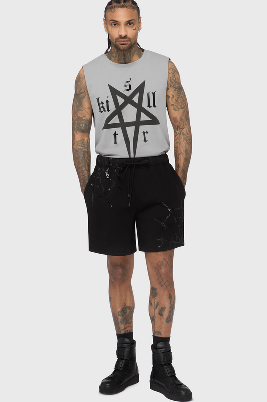 Short Gothic de Killstar - Norix Jogger Shorts - S à 3XL - pour Homme - noir - Killstar - View 2