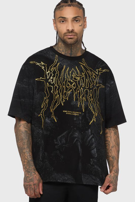T-Shirt Manches courtes Gothic de Killstar - Noir Relic - Oversize - XS à 4XL - pour Homme - noir/gris - Killstar