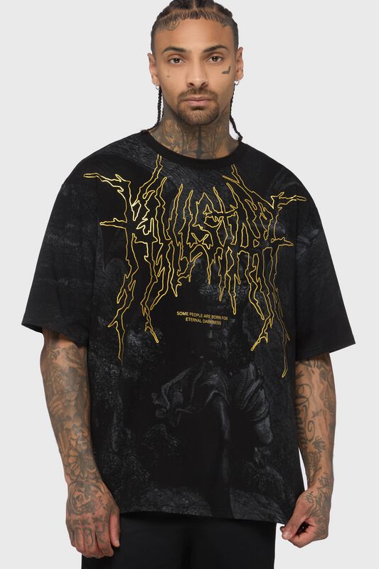 T-Shirt Manches courtes Gothic de Killstar - Noir Relic - Oversize - XS à 4XL - pour Homme - noir/gris - Killstar