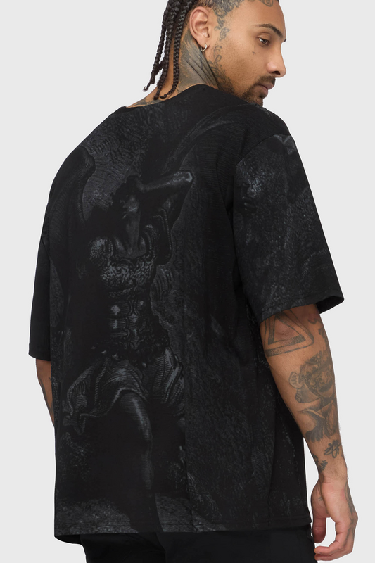 T-Shirt Manches courtes Gothic de Killstar - Noir Relic - Oversize - XS à 4XL - pour Homme - noir/gris - Killstar - View 2