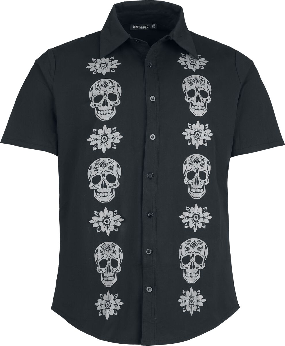Chemise manches courtes Rockabilly de Jawbreaker - Day of the Dead - Chemise - S à XXL - pour Homme - noir - Jawbreaker