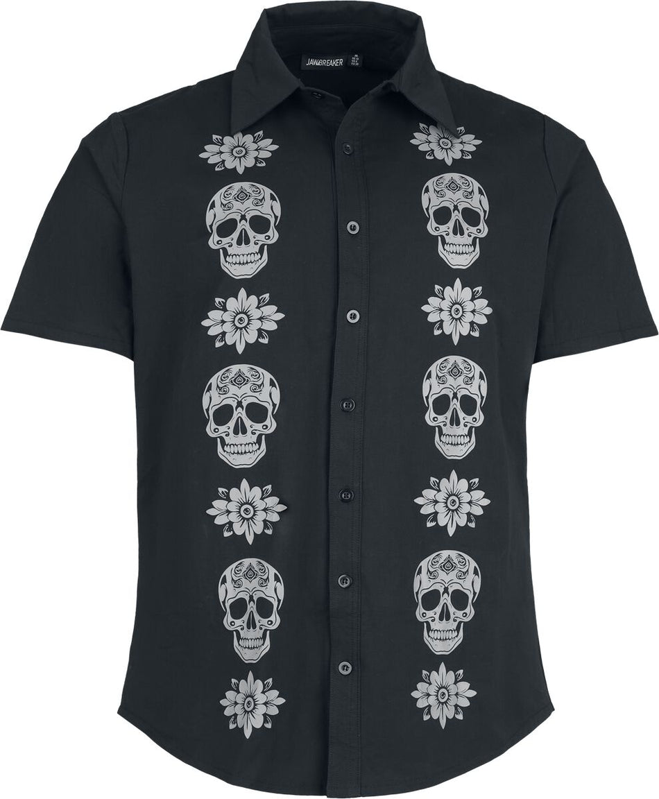 Chemise manches courtes Rockabilly de Jawbreaker - Day of the Dead - Chemise - S à XXL - pour Homme - noir - Jawbreaker