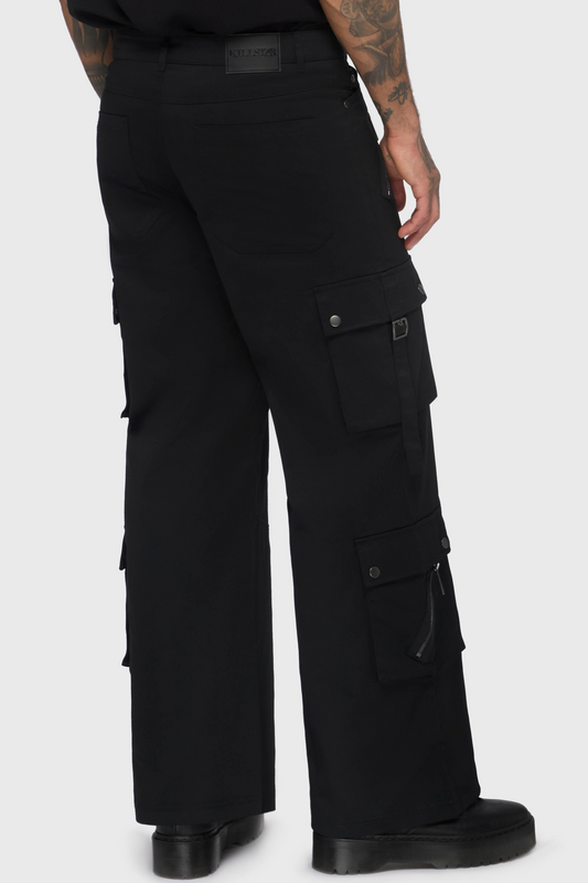 Pantalon Cargo Gothic de Killstar - Crypt Threads Cargo Trousers - XS à 4XL - pour Homme - noir - Killstar - View 2