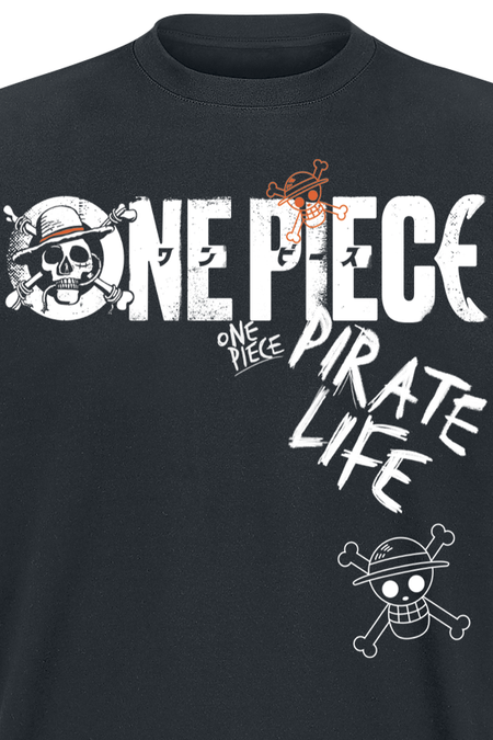 T-Shirt Manches courtes  de One Piece - Pirate Life - S à XXL - pour Homme - noir - One Piece - View 2