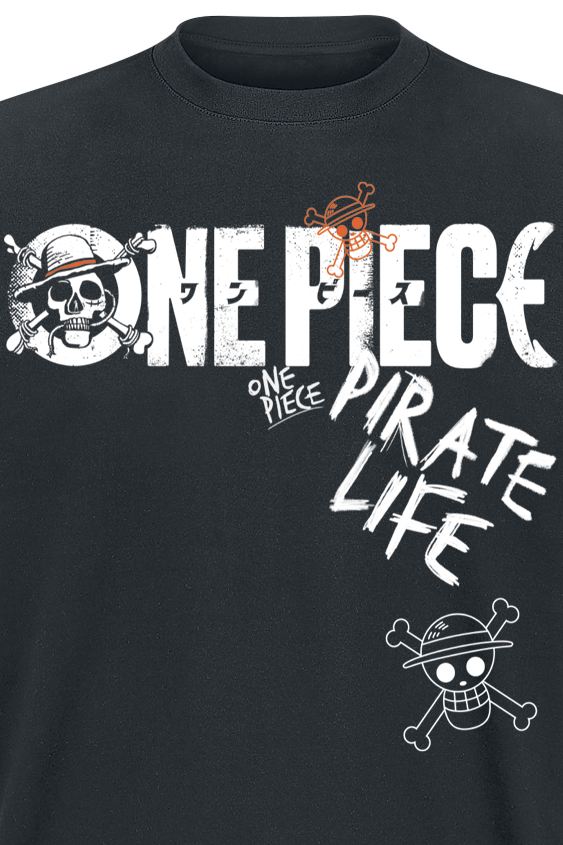 T-Shirt Manches courtes  de One Piece - Pirate Life - S à XXL - pour Homme - noir - One Piece - View 2
