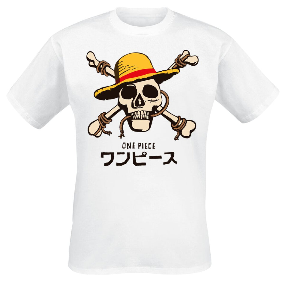 T-Shirt Manches courtes  de One Piece - Crâne - S à XXL - pour Homme - blanc - One Piece