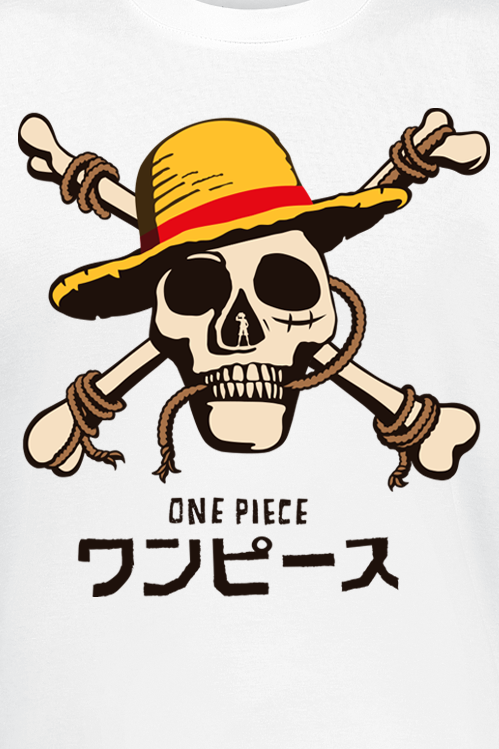 T-Shirt Manches courtes  de One Piece - Crâne - S à XXL - pour Homme - blanc - One Piece - View 2