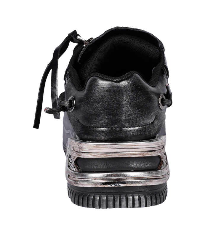 Baskets Gothic de Denatured by KOI - Metamorphosis Men’s Distressed Platform Trainers - Black Fade - EU41 à EU46 - pour Homme - noir - Denatured by KOI - View 2