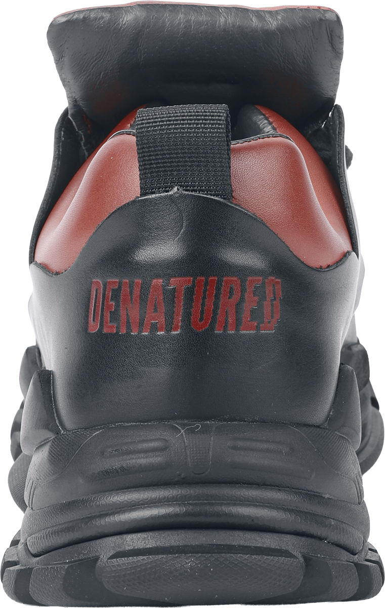 Baskets Gothic de Denatured by KOI - Serpentbone Full Grain Leather Men’s Utility Shoes - Scarlett Black - EU42 à EU45 - pour Homme - rouge/noir - Denatured by KOI - View 2
