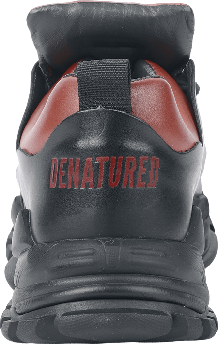 Baskets Gothic de Denatured by KOI - Serpentbone Full Grain Leather Men’s Utility Shoes - Scarlett Black - EU42 à EU45 - pour Homme - rouge/noir - Denatured by KOI - View 2