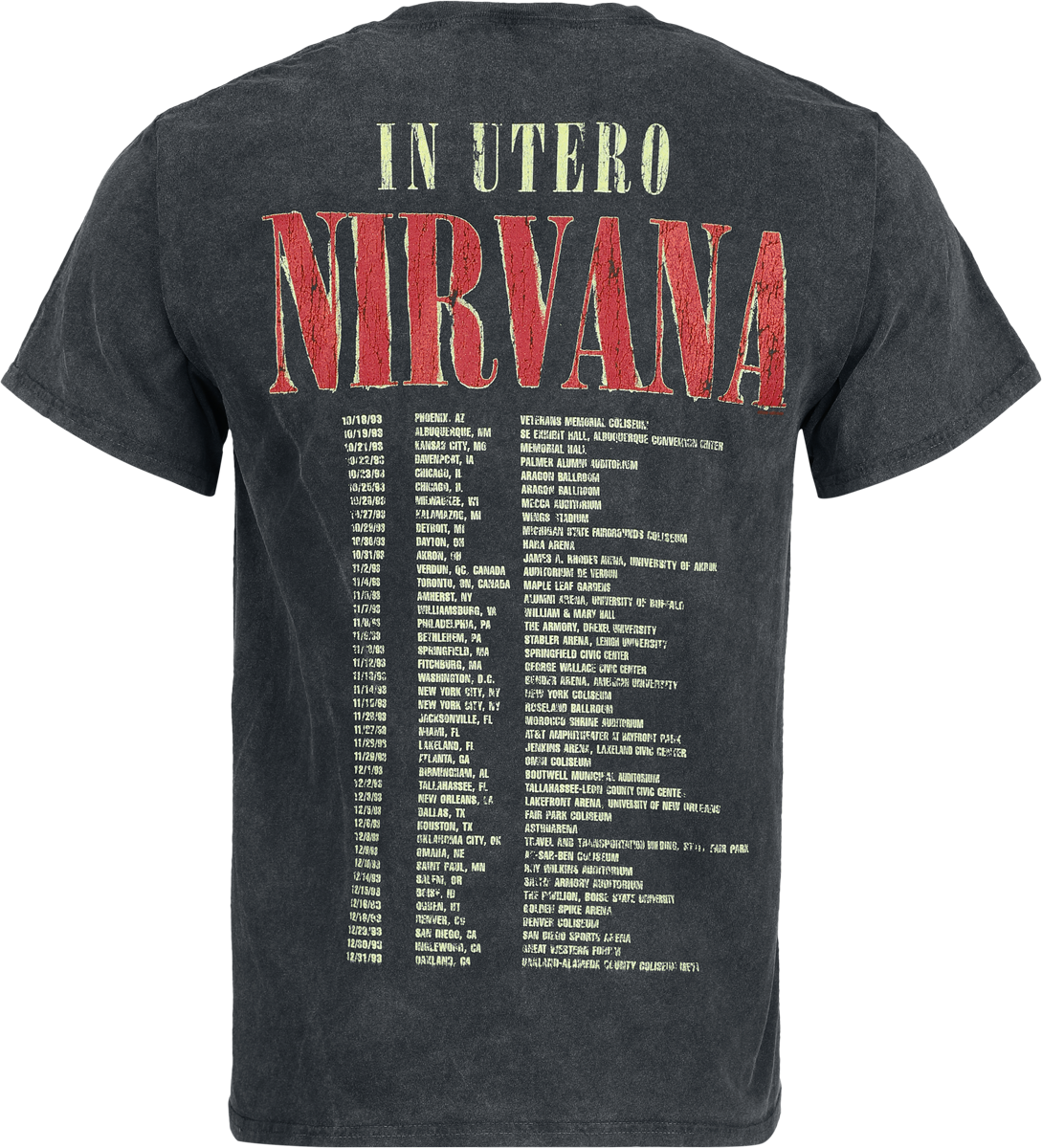 T-Shirt Manches courtes  de Nirvana - In Utero - S à XXL - pour Homme - noir - Nirvana - View 2