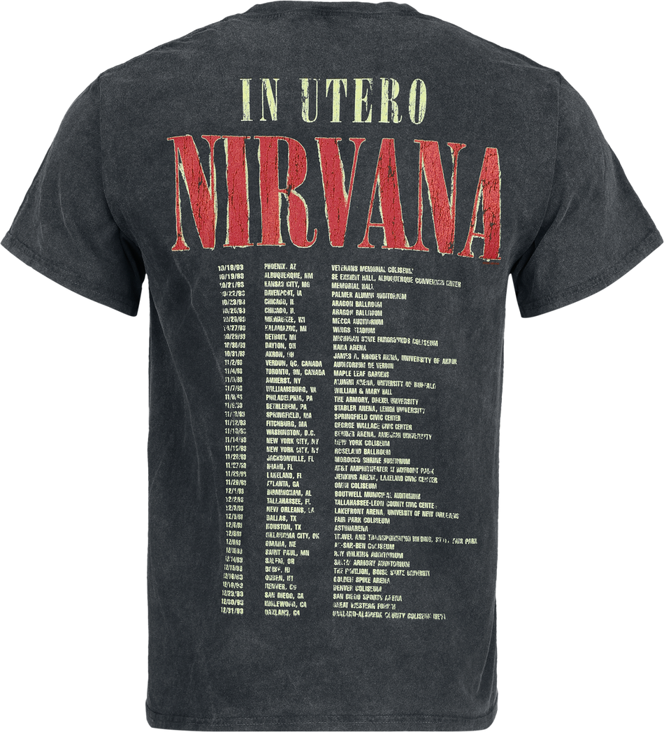 T-Shirt Manches courtes  de Nirvana - In Utero - S à XXL - pour Homme - noir - Nirvana - View 2