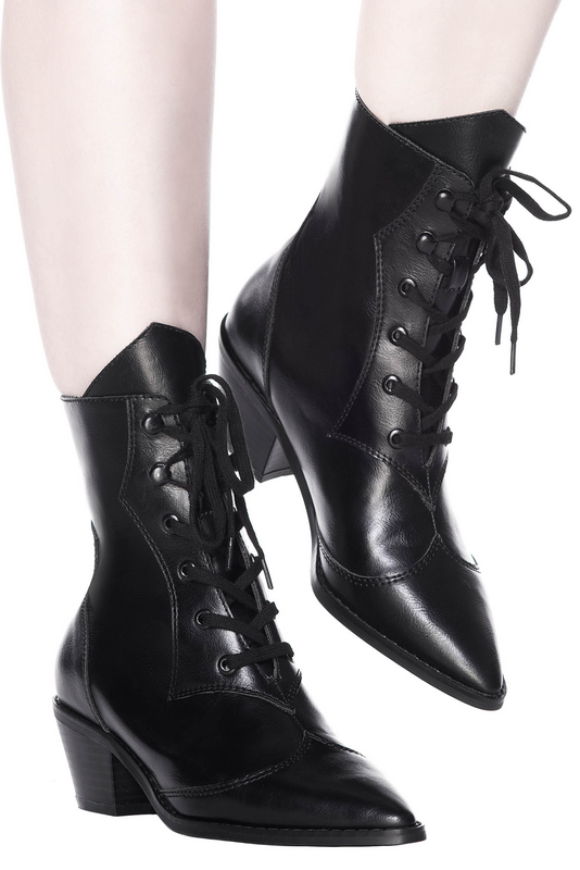 Bottes Gothic de Killstar - Raven Pointed-Toe Bootie - EU37 à EU41 - pour Femme - noir - Killstar - View 2