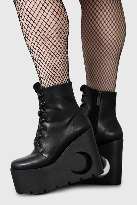 Bottes Gothic de Killstar - Crescent Boots - EU36 - pour Femme - noir - Killstar - View 2