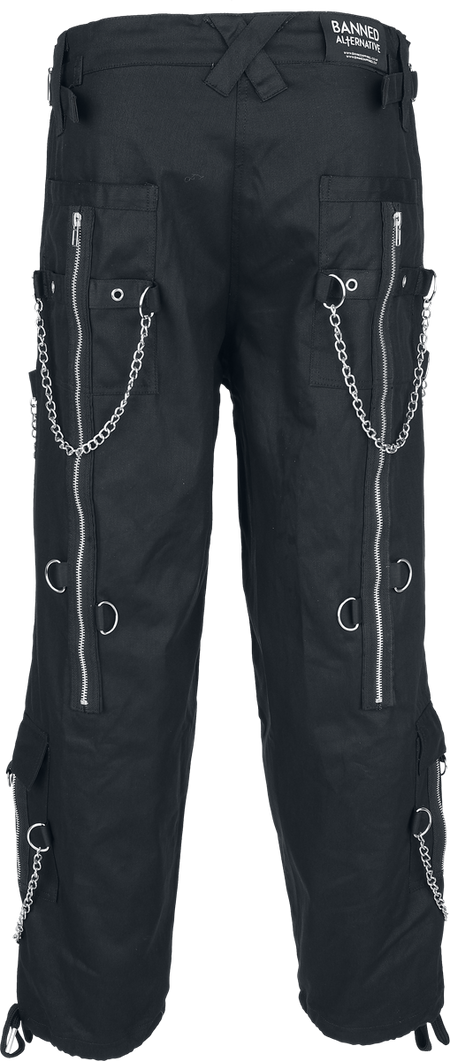 Pantalon Cargo Gothic de Banned Alternative - Deathcoil Trousers - S à 4XL - pour Homme - noir - Banned Alternative - View 2