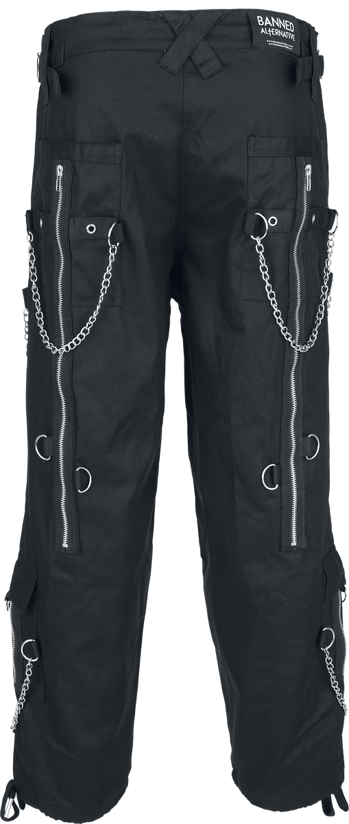 Pantalon Cargo Gothic de Banned Alternative - Deathcoil Trousers - S à 4XL - pour Homme - noir - Banned Alternative - View 2