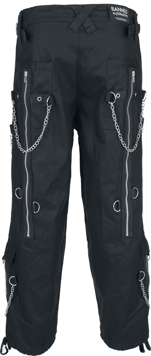 Pantalon Cargo Gothic de Banned Alternative - Deathcoil Trousers - S à 4XL - pour Homme - noir - Banned Alternative - View 2
