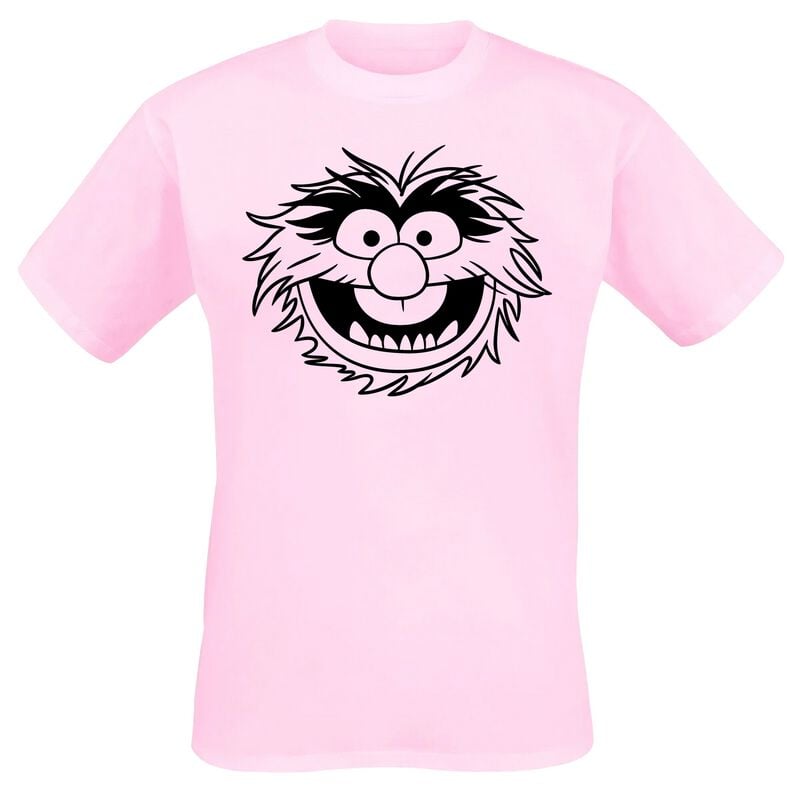 T-Shirt Manches courtes Disney de Le Muppet Show - Animal - Tête - M à 3XL - pour Homme - rose clair - Le Muppet Show