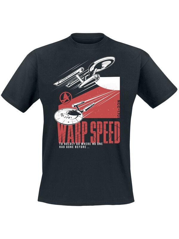 T-Shirt Manches courtes  de Star Trek - Semper Exploro - M à 5XL - pour Homme - noir - Star Trek