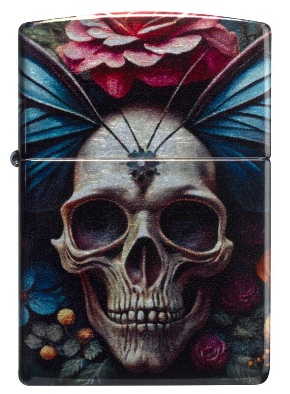 Briquet  de ZIPPO - Floral Skull Design - pour Indifférent - standard - ZIPPO