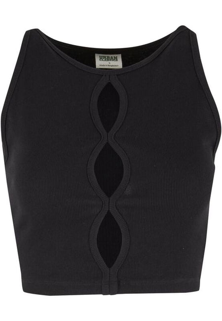 Top  de Urban Classics - Cut-Out - Débardeur - XS à XL - pour Femme - noir - Urban Classics