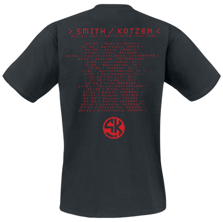 T-Shirt Manches courtes  de Adrian Smith / Richie Kotzen - Tour 2026 - M à 5XL - pour Homme - noir - Adrian Smith / Richie Kotzen - View 2