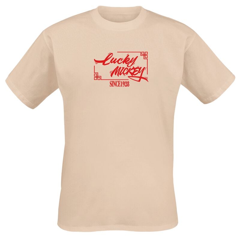 T-Shirt Manches courtes Disney de Mickey & Minnie Mouse - Micky - Spice Up Your Life Lucky - M à 3XL - pour Homme - naturel - Mickey & Minnie Mouse