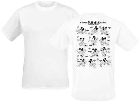 T-Shirt Manches courtes Disney de Mickey & Minnie Mouse - Master Kung Fu Scroll - M à 3XL - pour Homme - blanc - Mickey & Minnie Mouse