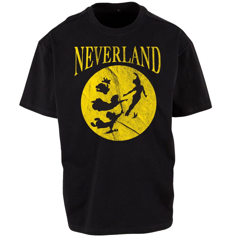 T-Shirt Manches courtes Disney de Peter Pan - Neverland - Lune - S à XXL - pour Unisexe - noir - Peter Pan
