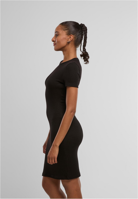 Robe courte  de Urban Classics - Robe T-Shirt Slim - XS à XL - pour Femme - noir - Urban Classics - View 2