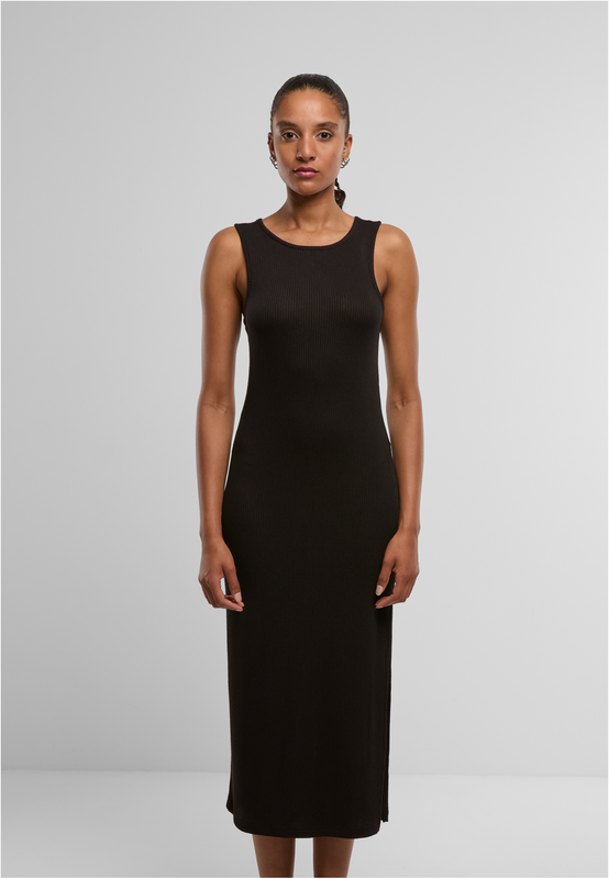 Robe longue  de Urban Classics - Robe Côtelée Dos Nageur - XS à XL - pour Femme - noir - Urban Classics - View 2