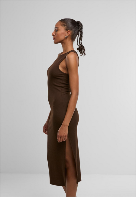 Robe longue  de Urban Classics - Robe Côtelée Dos Nageur - XS à XL - pour Femme - marron - Urban Classics - View 2