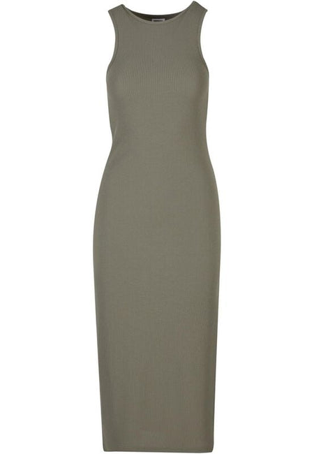 Robe longue  de Urban Classics - Robe Côtelée Dos Nageur - XS à XL - pour Femme - olive - Urban Classics