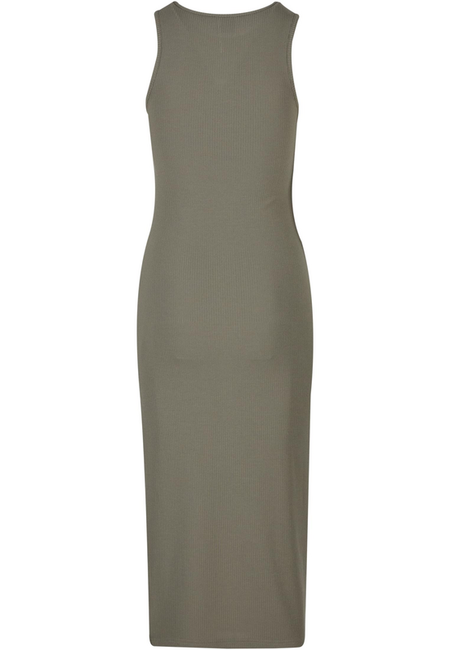 Robe longue  de Urban Classics - Robe Côtelée Dos Nageur - XS à XL - pour Femme - olive - Urban Classics - View 2