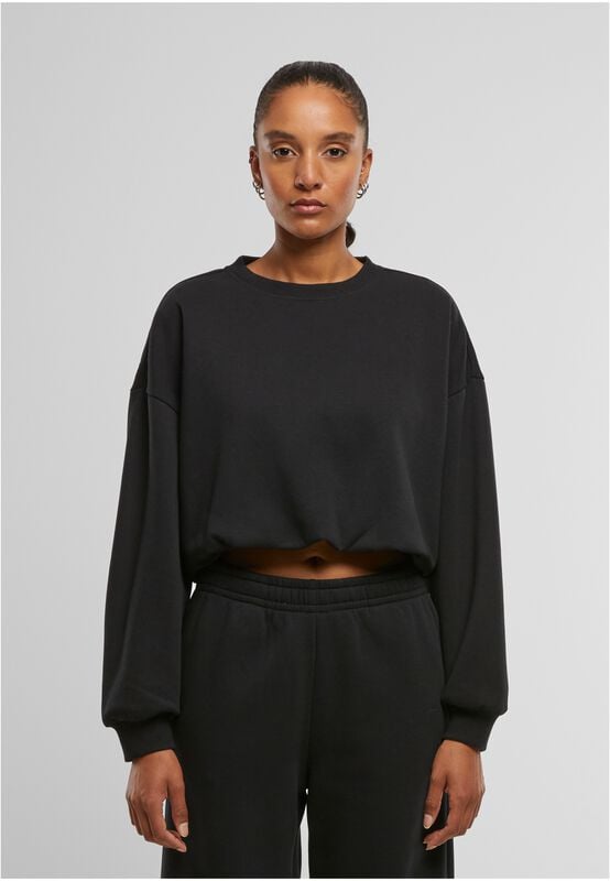 Sweat-shirt  de Urban Classics - Crop Top Manches Longues - XS à XL - pour Femme - noir - Urban Classics
