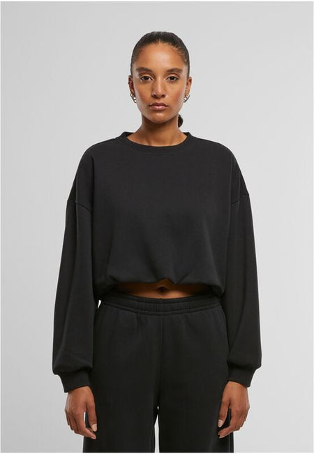 Sweat-shirt  de Urban Classics - Crop Top Manches Longues - XS à XL - pour Femme - noir - Urban Classics