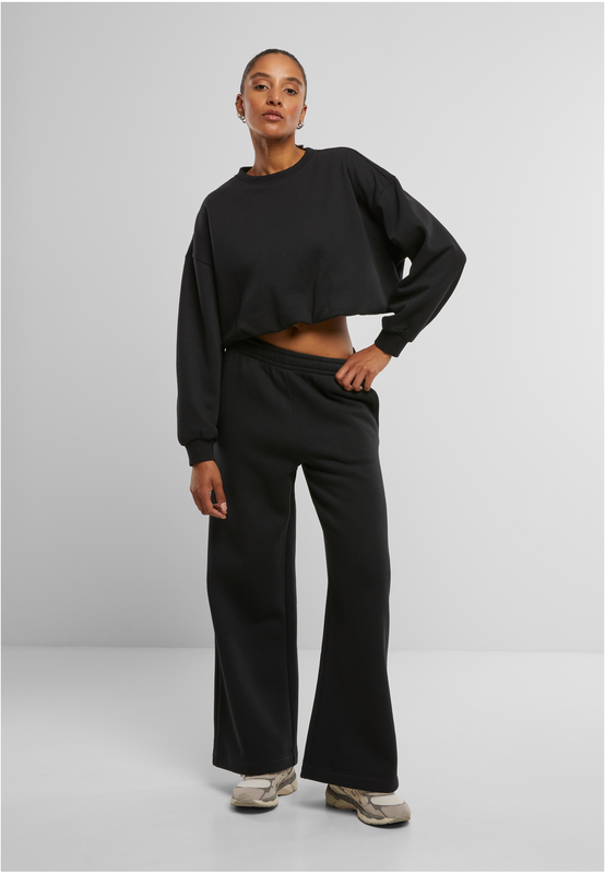 Sweat-shirt  de Urban Classics - Crop Top Manches Longues - XS à XL - pour Femme - noir - Urban Classics - View 2