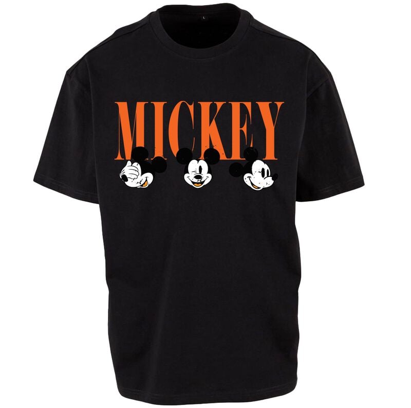 T-Shirt Manches courtes Disney de Mickey & Minnie Mouse - Têtes - S à XXL - pour Unisexe - noir - Mickey & Minnie Mouse