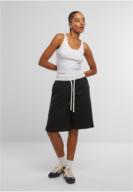 Short  de Urban Classics - Short en Sweat - XS à 4XL - pour Femme - noir - Urban Classics - View 2
