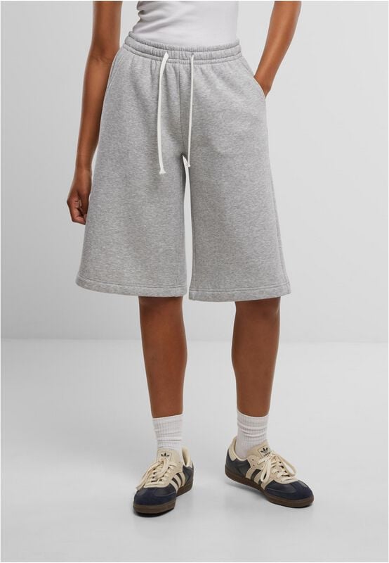 Short  de Urban Classics - Short en Sweat - XS à XL - pour Femme - gris chiné - Urban Classics