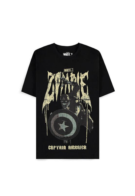 T-Shirt Manches courtes  de Captain America - Zombified - S à XXL - pour Homme - noir - Captain America