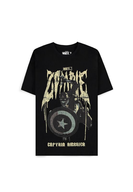 T-Shirt Manches courtes  de Captain America - Zombified - S à XXL - pour Homme - noir - Captain America
