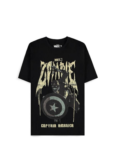 T-Shirt Manches courtes  de Captain America - Zombified - S à XXL - pour Homme - noir - Captain America