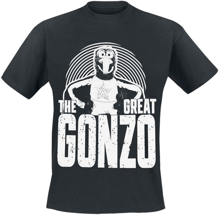 T-Shirt Manches courtes  de Le Muppet Show - The Great Gonzo - M à XXL - pour Homme - noir - Le Muppet Show