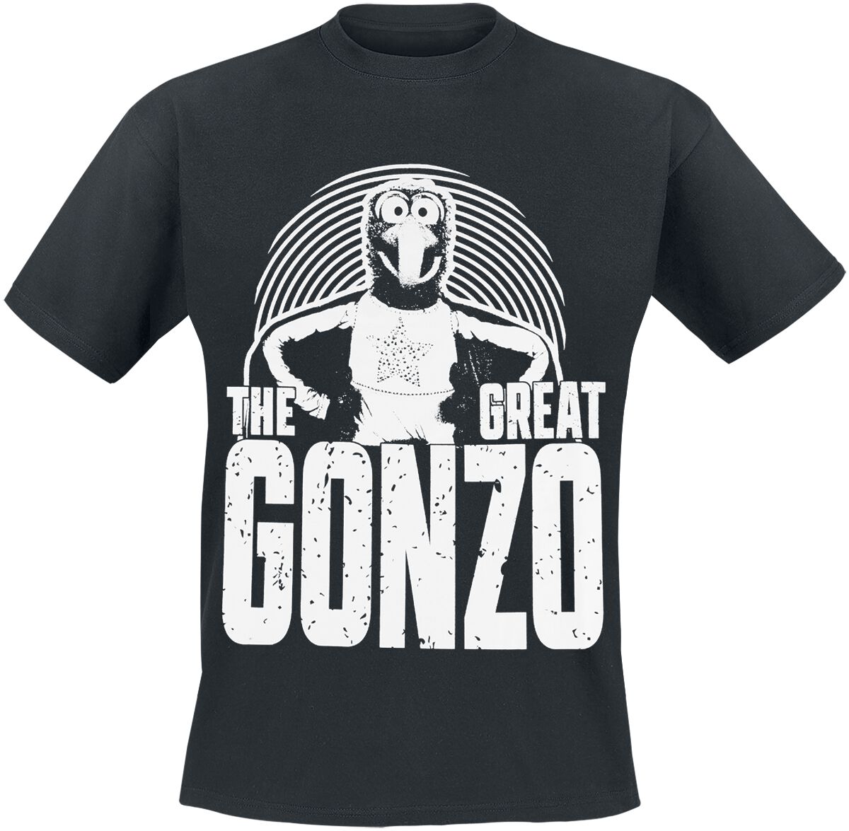 T-Shirt Manches courtes  de Le Muppet Show - The Great Gonzo - M à XXL - pour Homme - noir - Le Muppet Show