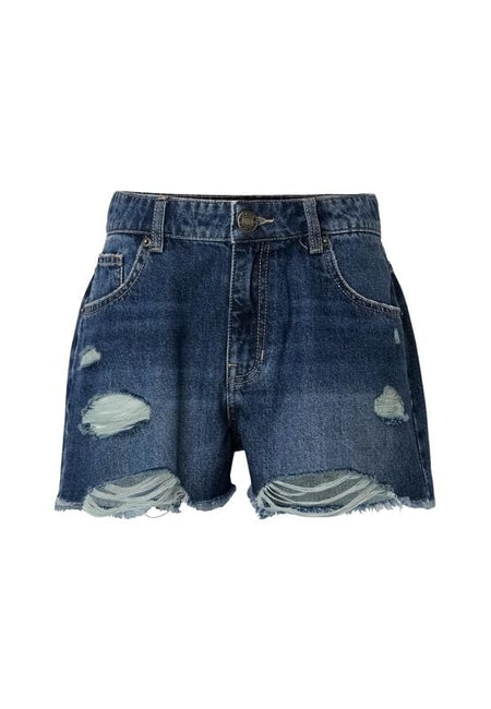 Short  de Urban Classics - Short en Jean Destroy - 27 à 32 - pour Femme - bleu - Urban Classics