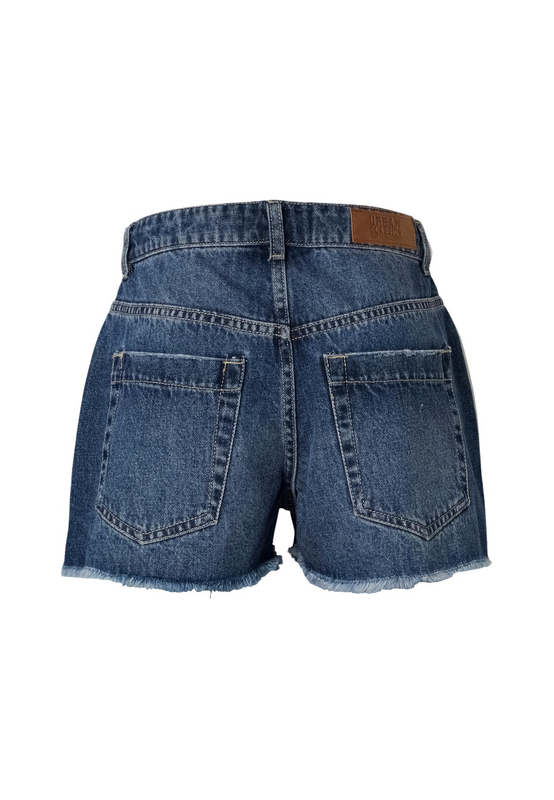 Short  de Urban Classics - Short en Jean Destroy - 27 à 32 - pour Femme - bleu - Urban Classics - View 2