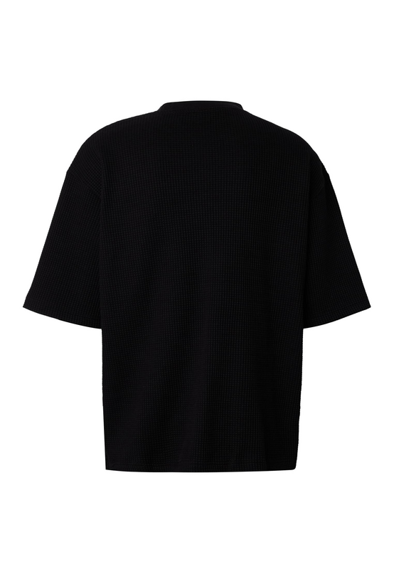 T-Shirt Manches courtes  de Urban Classics - Thermal Waffle Tee - S à XXL - pour Homme - noir - Urban Classics - View 2