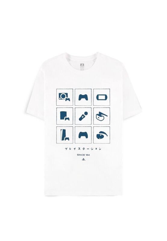T-Shirt Manches courtes Gaming de Playstation - Since '94 - S à XXL - pour Homme - blanc - Playstation