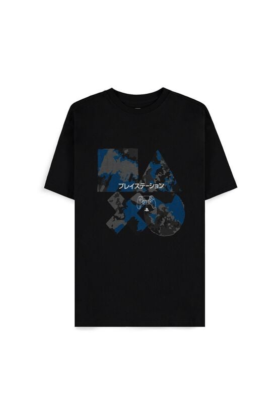 T-Shirt Manches courtes Gaming de Playstation - Controller Japan - S à XXL - pour Homme - noir - Playstation